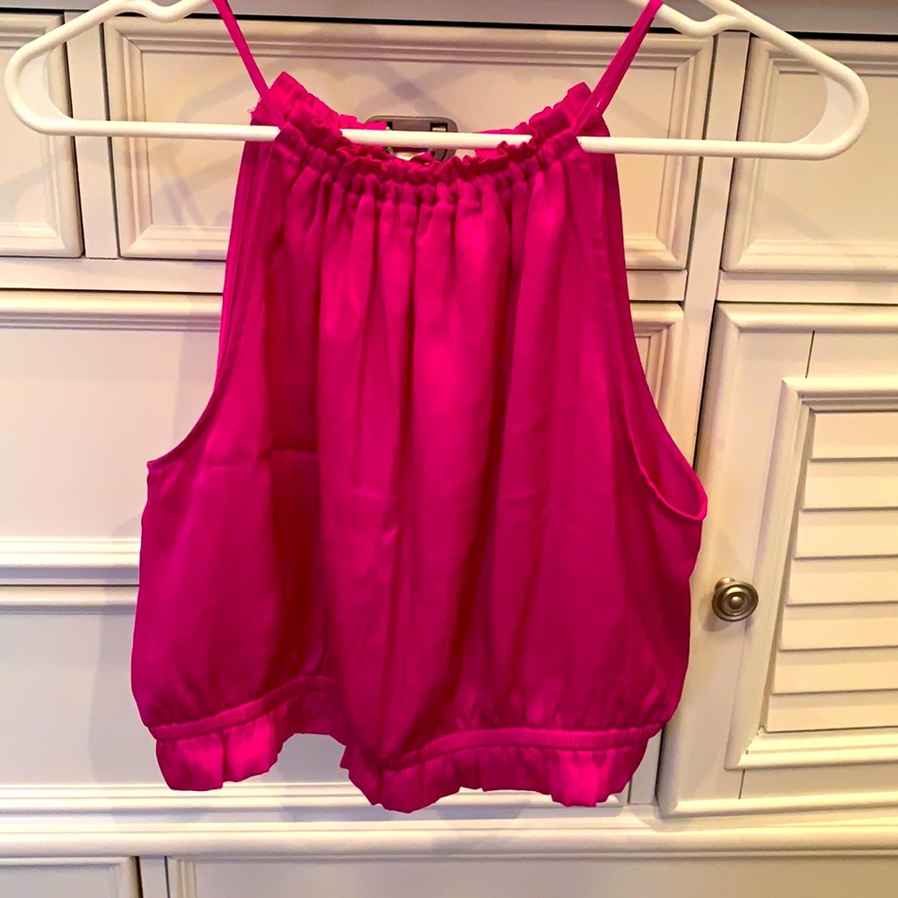 Slit back crop top